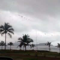Fotografando - praia - dia chuvoso