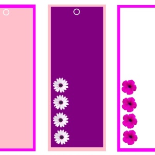 Marcador de paginas- rosa - flores - Blog Dikas e diy