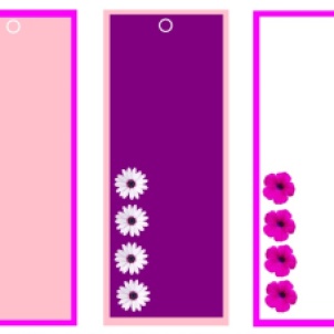 Marcador de paginas- rosa - flores - Blog Dikas e diy
