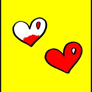 @artesparaimprimir - corações -plano de fundo amarelo - Blog Dikas e diy